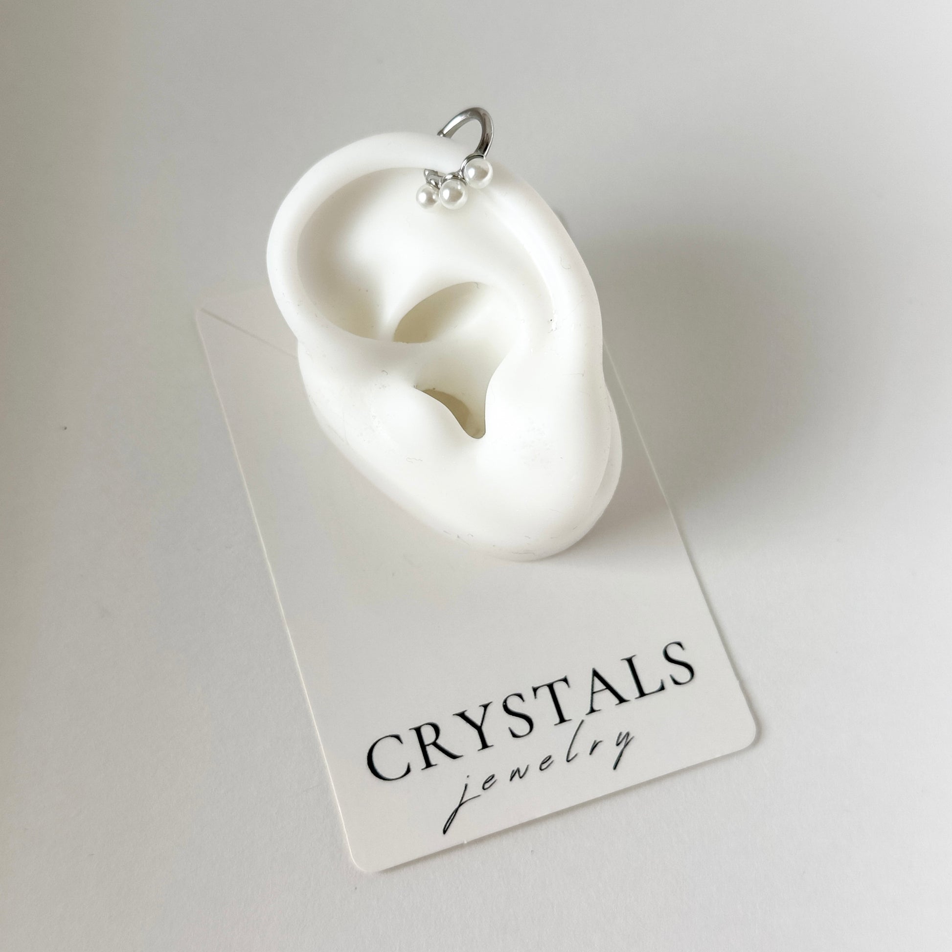 MINI EAR CUFF PEARL SILVER & GOLD