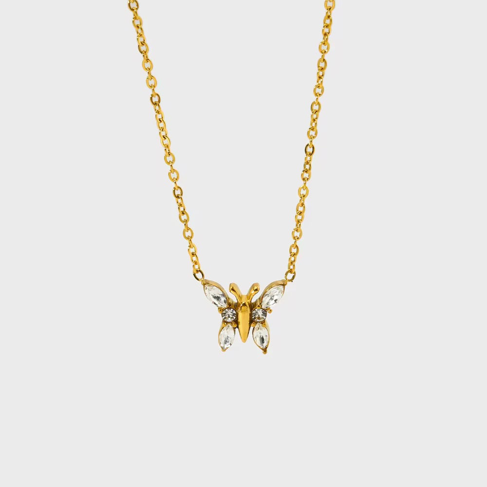 BUTTERFLY SET NECKLACE + EARRINGS