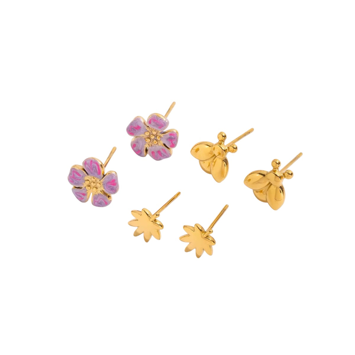 EARRINGS SET PURPLE