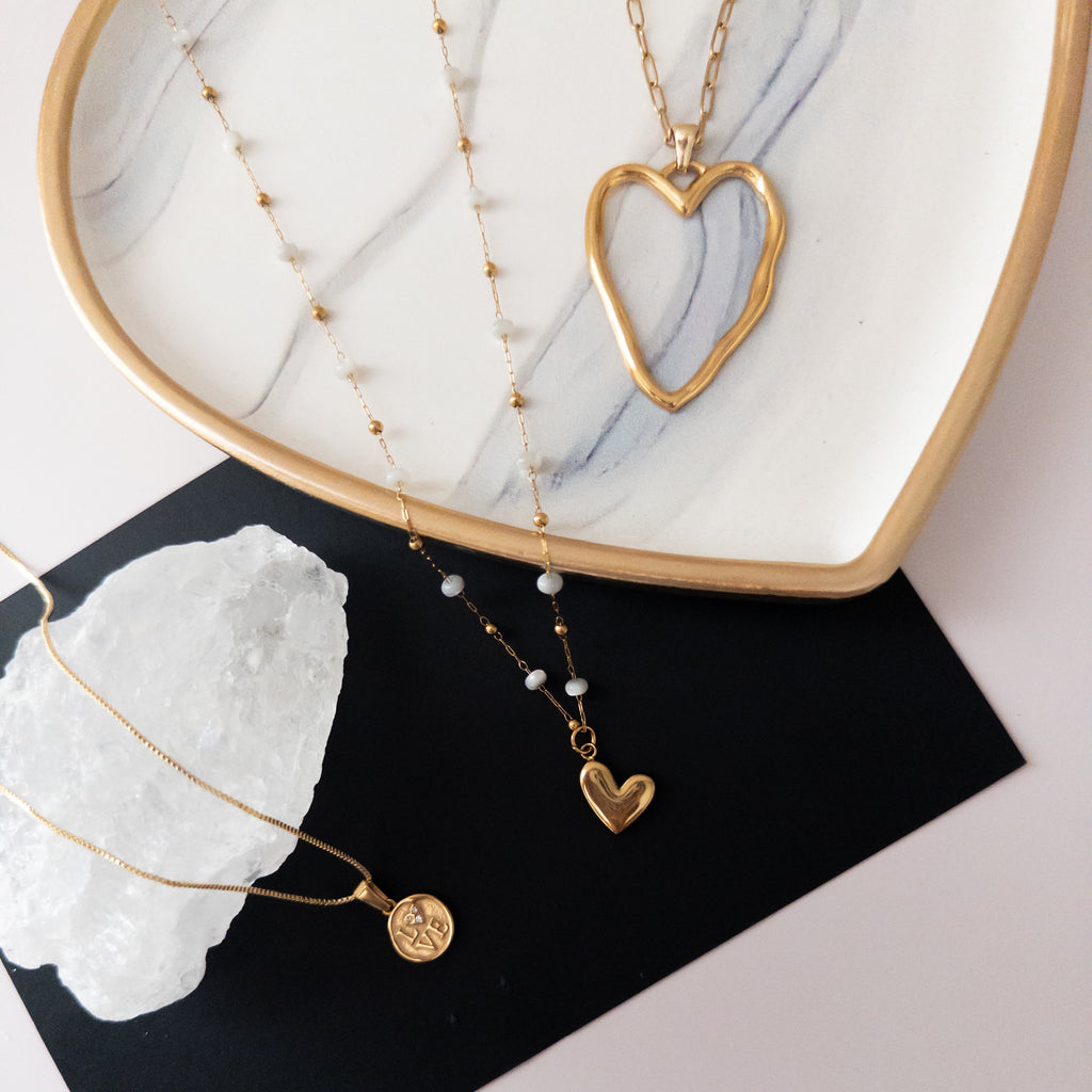 CORAZON CON PERLA NECKLACE