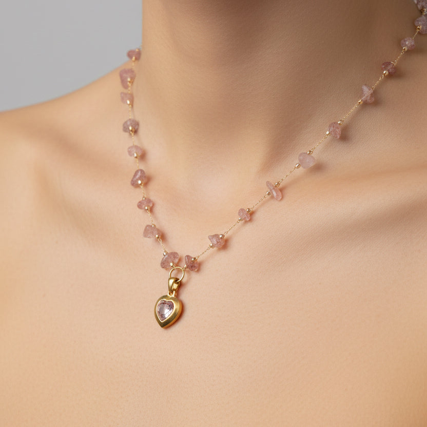CUARZO ROSADO NECKLACE